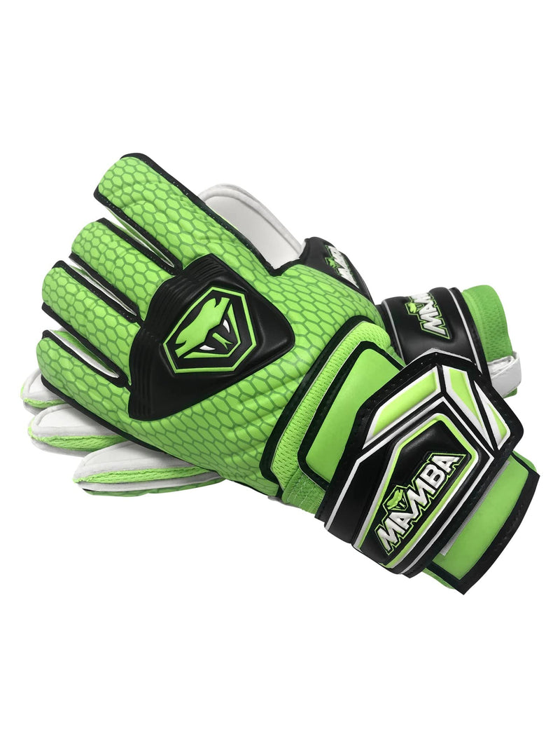 Mamba Goalkeeper Gloves for Youth & Adult - Premium Quality Latex Palm & Back Hand; Finger Spine Protection & Double Layer Wristband. Goalie Gloves for Men, Women, Boys & Girls 6 - BeesActive Australia