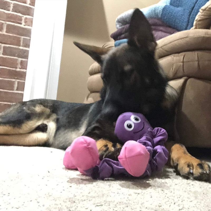 Snuggle Puppy Tender-Tuffs Tug - Extra Large Stretchy Purple Octopus Tough Dog Toy - Great for Fetch and Durable for Tug of War - BeesActive Australia
