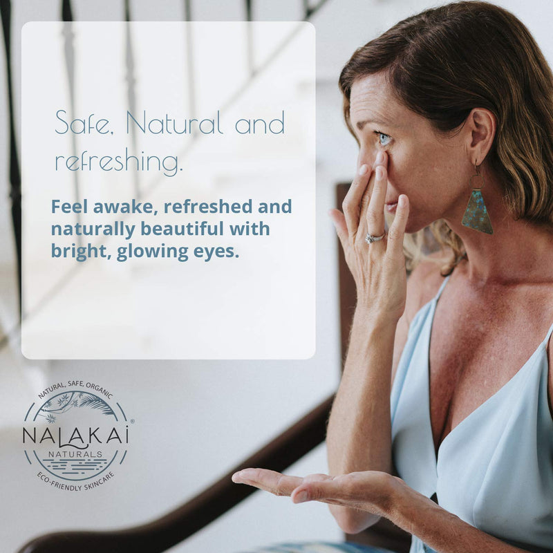 Under Eye Gel for Puffiness, Wrinkles, Dark Circles - Orchid Stem Cells with Collagen and Hyaluronic Acid - Restores Firmness and Elasticity to Delicate Skin - Non Greasy - Nalakai Naturals - BeesActive Australia