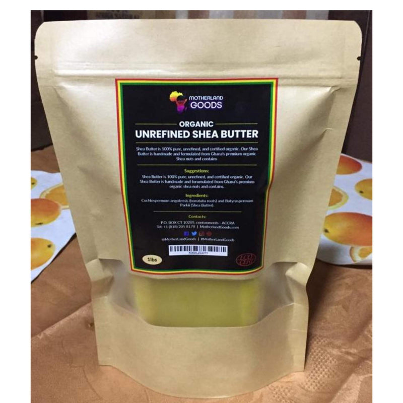 Motherland Goods White Shea Butter Packaged In Bar Form (Paper Bag) (1Lbs Bar) - BeesActive Australia