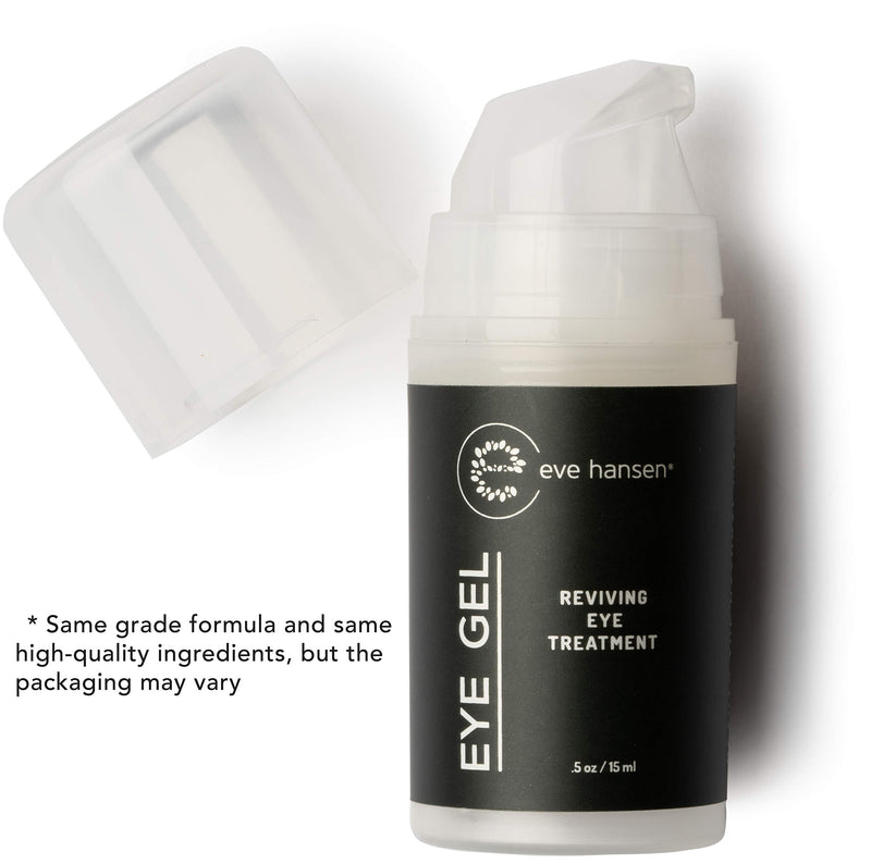 Eve Hansen Anti-Aging Eye Gel with Peptides | Under-Eye Treatment Cream for Eye Bags, Dark Circles | Plant Stem Cells, Hyaluronic Acid, Vitamin E | Cruelty Free, Vegan, Made in USA .5 oz - BeesActive Australia