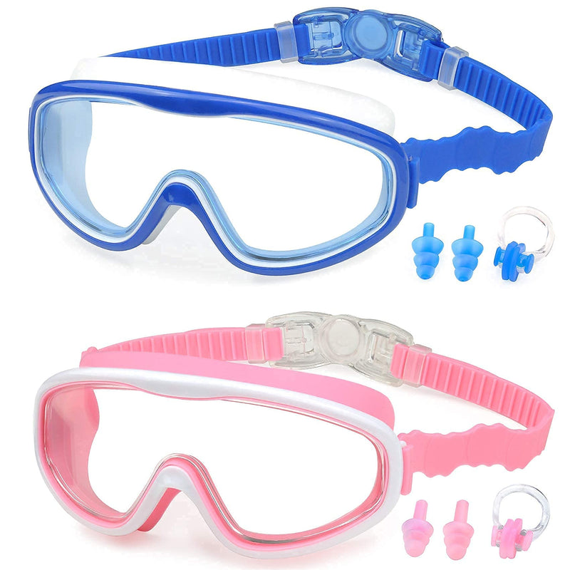 KAILIMENG Swimming Goggles for Kids - 4 Pack Kids Swim Goggles for Toddlers Youth Child Age 4 to 15, No Leaking, Large Frame, Clear & Wide View, Anti-Fog & UV Protection - BeesActive Australia
