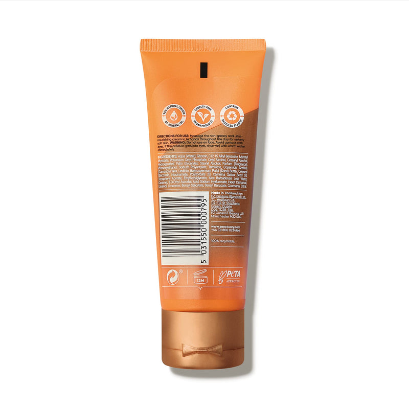 Sanctuary Spa Hand Cream for Very Dry Hard Working Hands, No Mineral Oil, Cruelty Free and Vegan Hand Cream with Shea Butter 75 ml New Version - BeesActive Australia