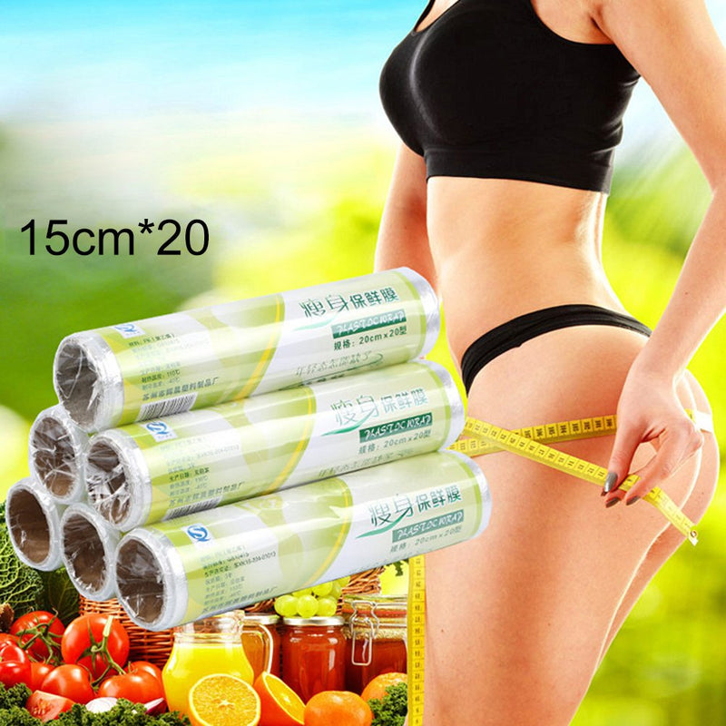 Rosenice 3 Roll of PE Shrinking Waist Thigh Leg Wrap Film Heat Burning Fat Weight Loss Body Slimming 15cm x 20m - BeesActive Australia