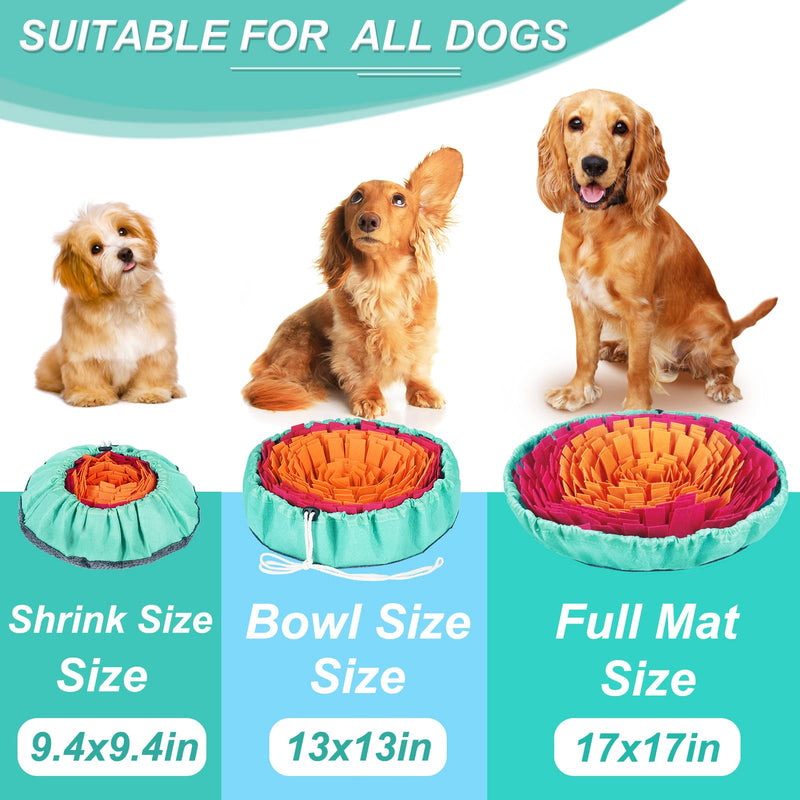 Vivifying Snuffle Mat for Dogs, Interactive Sniff Mat for Dogs Slow Feeding and Treats Mind Game, Dog Digging Toys Encourages Natural Foraging Skills and Mental Stimulation Orange+Red - BeesActive Australia
