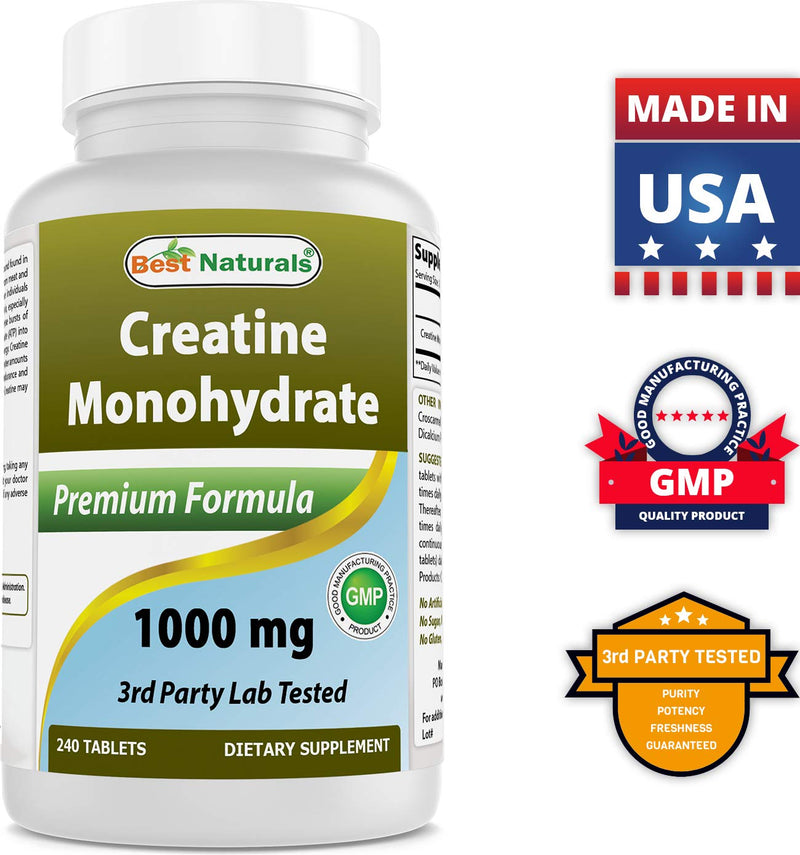 Best Naturals Creatine 1000 mg 240 Tablets - BeesActive Australia