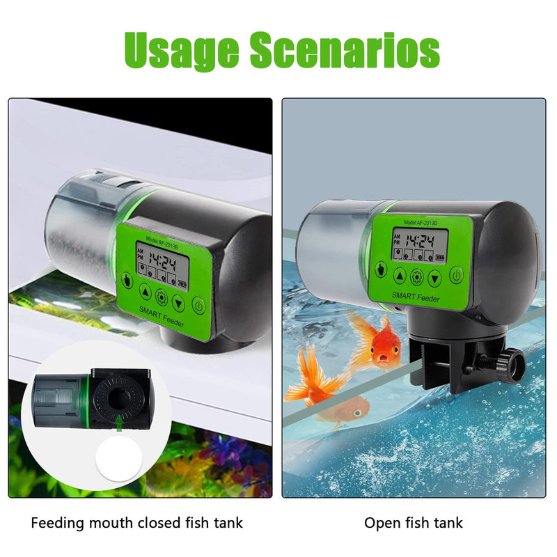 Smart Aquarium Mini Automatic Fish Feeder Vacation Auto Fish Tank Feeders with Timer Pet Feeding Dispenser LCD Fish Feeder Tool - BeesActive Australia