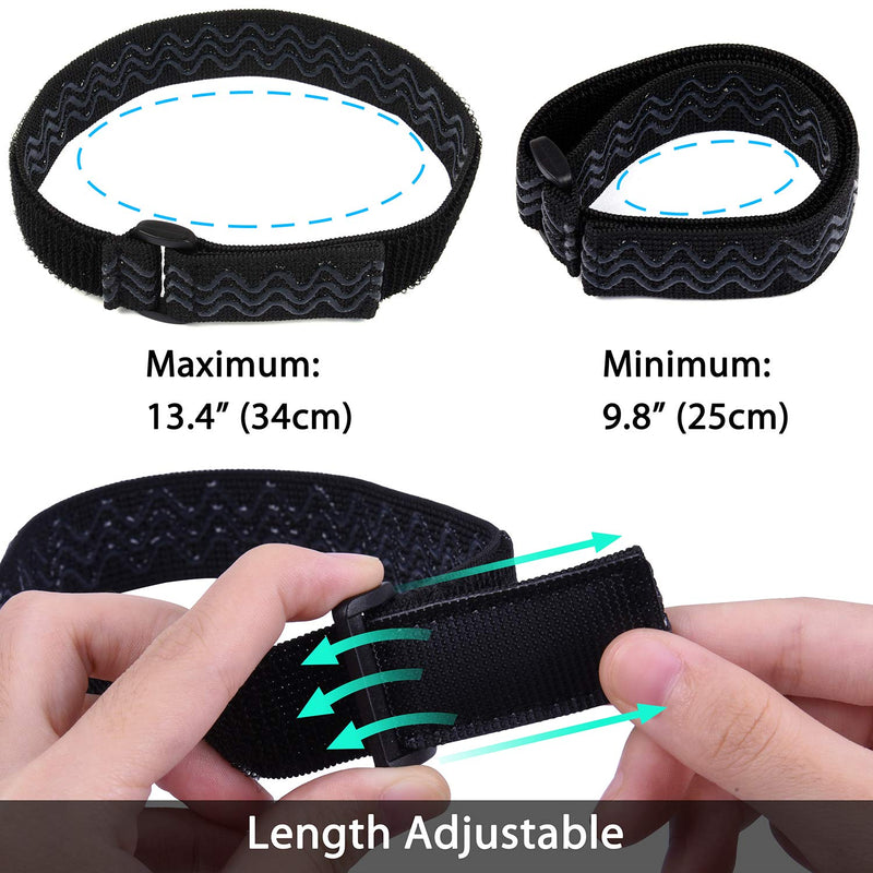 [AUSTRALIA] - Wisdompro Boot Straps, 1 Pair Knee Boot Straps of Elastic Adjustable Belt, Plus Extra 12 Pcs Adhesive Tape Hook Sticker for Fall-Off Prevention 