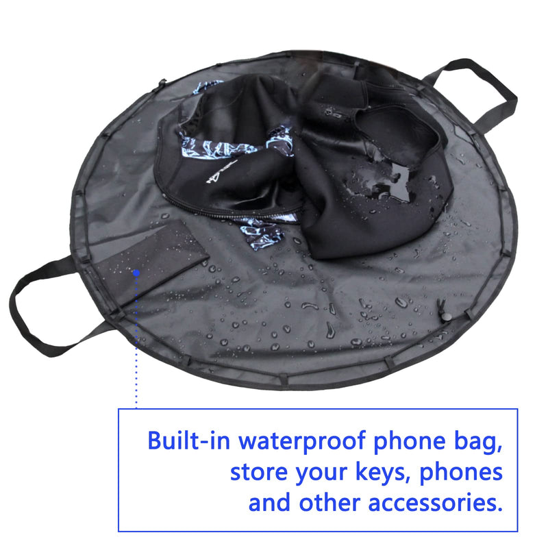 NATYFLY Wetsuit Bag, Surf Wetsuit Changing Mat Diameter 35 inch Waterproof Bag Great for Surfers | Kayakers and Boaters - BeesActive Australia