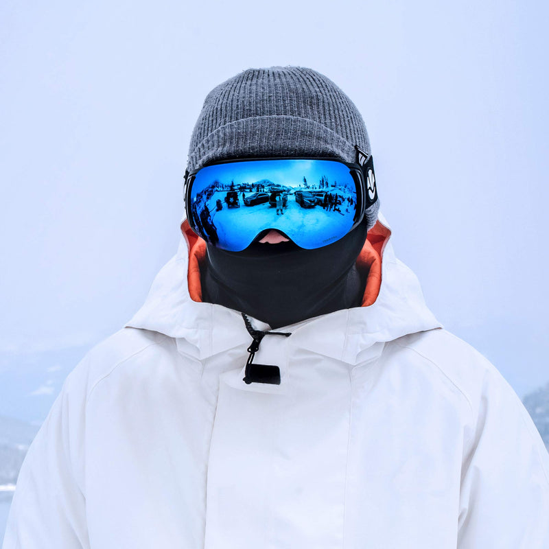 VANRORA Ski Goggles, Snowboard Goggles, Magnetic & Clip Locking System, Interchangeable Lens Black / Revo Blue (Vlt 10.5%) - BeesActive Australia