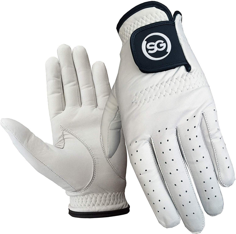 Strike Golf Five-Pack (5pk) All-Leather White Soft Cabretta Leather Men's Golf Gloves Small Left Glove (for Right-Handed Golfer) - BeesActive Australia