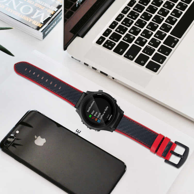 Hepsun Watchband for Fenix 6X / 6X Pro / 5X / 5X Plus, 26mm Quick Release Easy Fit Watch Band Genuine Cowhide Leather Strap Sports Wristband for Garmin Fenix 3 / 3 HR / Descent Mk1 Mk2 Mk2i - BeesActive Australia