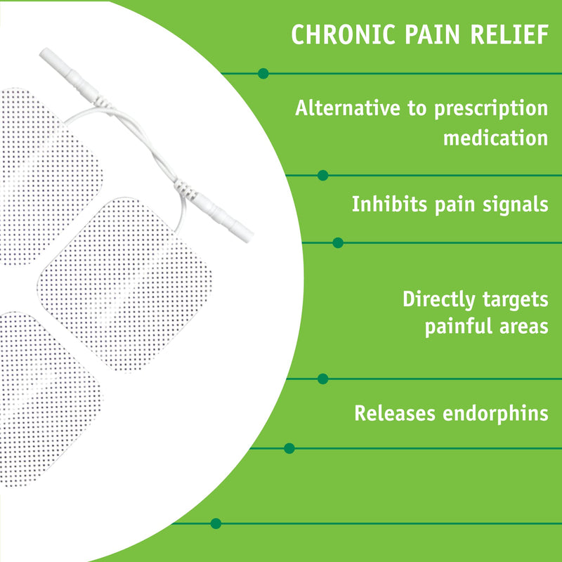 Med-Fit 1 ® Tens Stim Pads x 4 Packs of 5cm x 5cm 16 self adhesive TENS Pads in total with Universal Fit 2mm pin connectors - BeesActive Australia