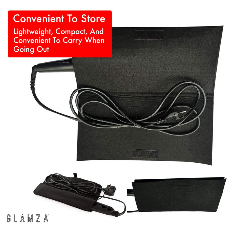 Glamza Extreme Heat Protection Hair Straightener Mat Safety Tongs Resistant Cover Case - BeesActive Australia