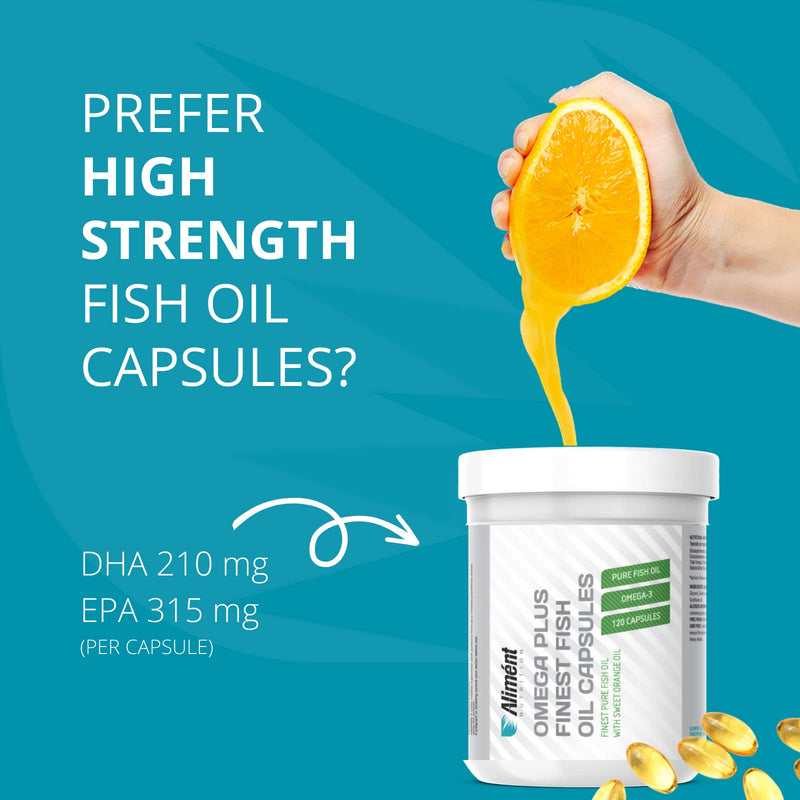Aliment Premium Omega 3 Fish Oil Liquid 1800mg Per 5ml EPA & DHA High Strength Fish Oil 225ml Orange Flavour No Fishy Odur or Taste Natural Fish Oil from Anchovies & Sardines Contaminant Free - BeesActive Australia