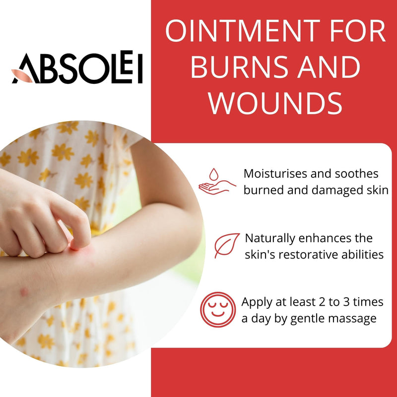 Absolei Calendula Ointment, Natural Ointment for Burns, Wounds and Cuts with Aloe Vera and St John's Wort, 40 ml - BeesActive Australia