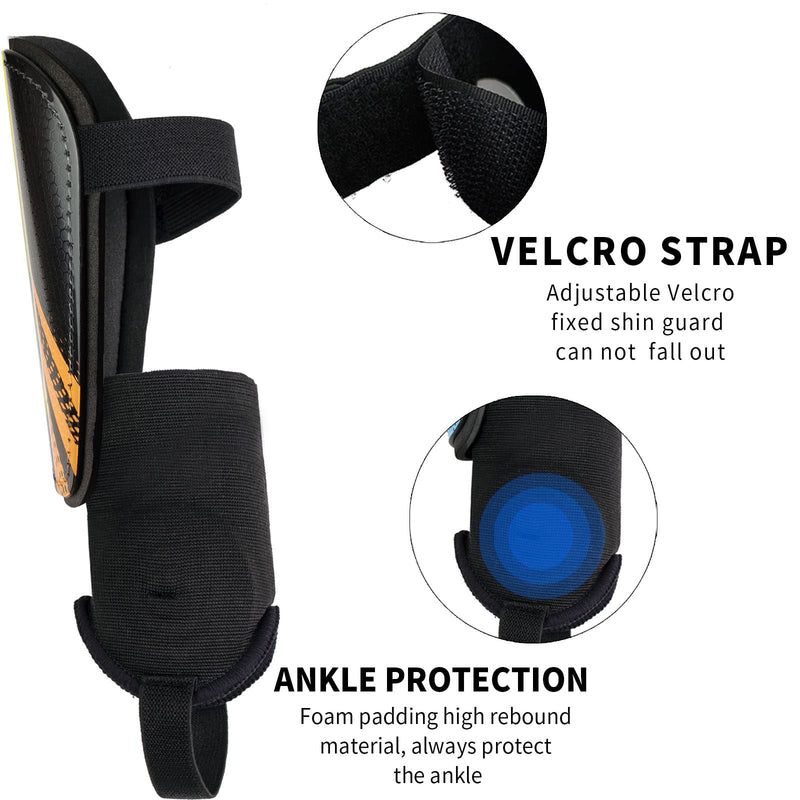 newox Soccer Shin Guards Youth - Protection Girls Shin Guards Soccer Youth - Soccer Sleevers Shin Pads - Soccer Shin Guards for Kids 3-16 Years Old Girls Boys Toddler Pink Orange+Black Large - BeesActive Australia