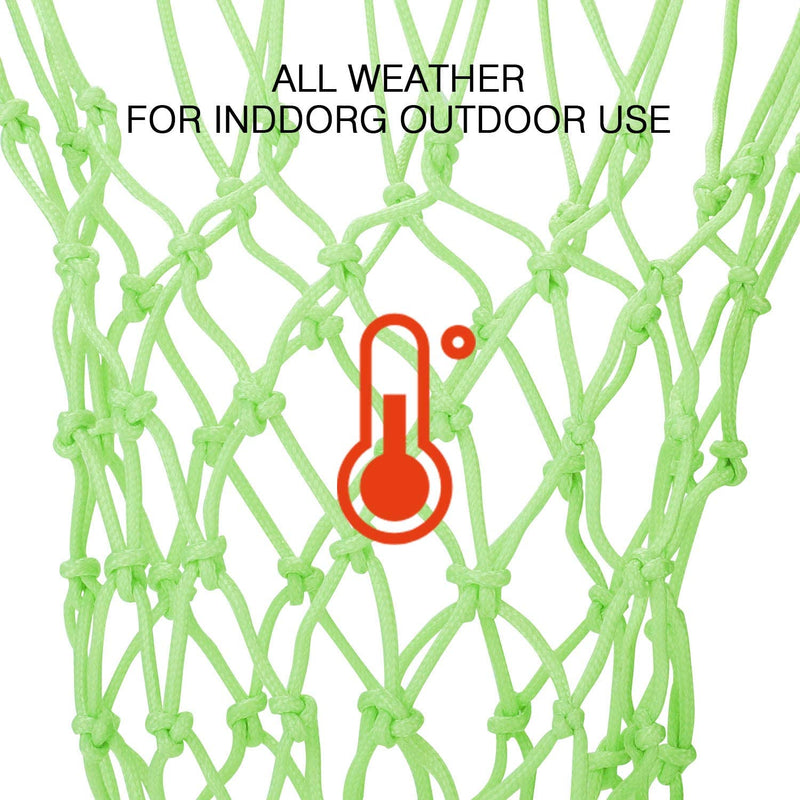 Glow in The Dark Basketball Net Outdoor,Heavy Duty Basketball Net Replacement - All Weather Anti Whip.12 Loops Standard Size Night Basketball Sports Gift for Pool Sports School - BeesActive Australia