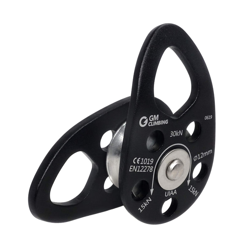 GM CLIMBING UIAA Certified 30kN Swing Cheek Micro Pulley Black General Purpose Pack of 2 - BeesActive Australia
