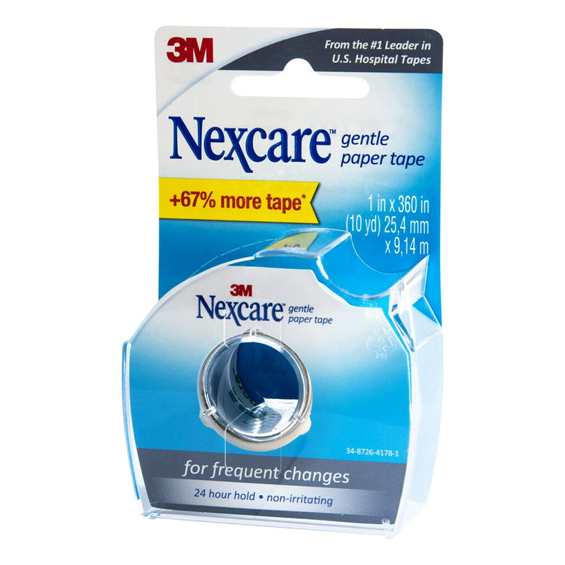 Nexcare Gentle Paper Tape Dispenser, Medical Paper Tape, Secures Dressings and Lifts Away Gently - 1 in x 10 Yds, 1 Dispenser - BeesActive Australia