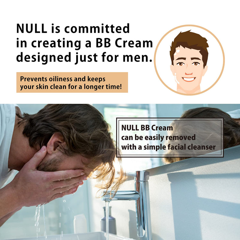 [Matte Finish] NULL mens BB Cream, Mens concealer, Tinted Moisturizer broad spectrum SPF30 PA++, CC cream, Revitalising Nourishing Tone Up Cream, Natural Cover, Ochre 0.7oz Made in Japan - BeesActive Australia