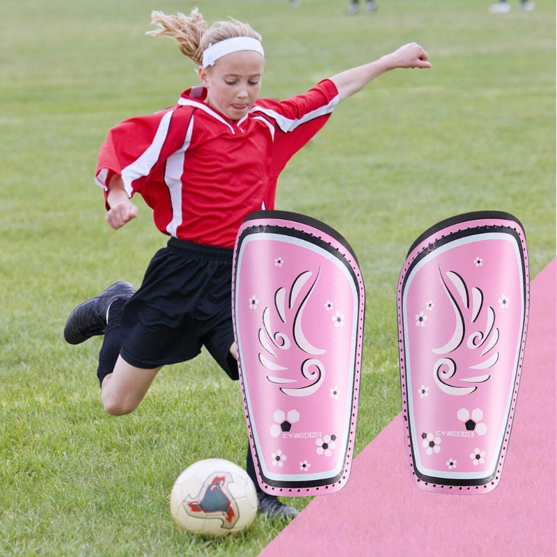 CybGene Soccer Shin Guards for Kids Adults Soccer Gear for Boys Girls Youths Protective Equipment Adjustable Straps with Breathing Holes Pink Large - BeesActive Australia