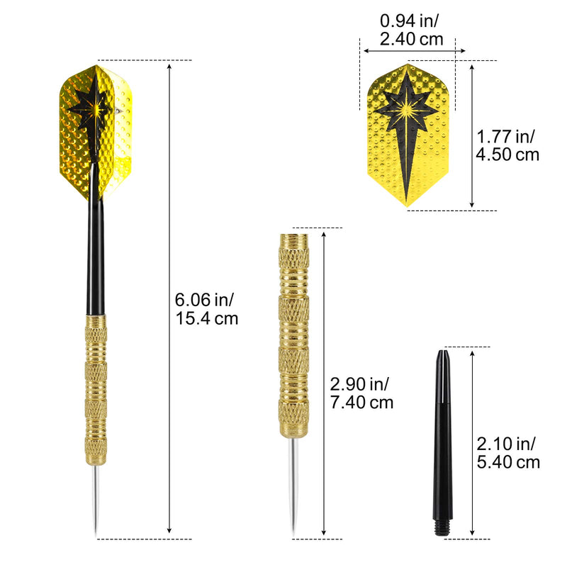 Accmor Steel Tip Darts, Metal Tip Darts, Professional Metal Darts for Dartboard, 18 pcs - BeesActive Australia