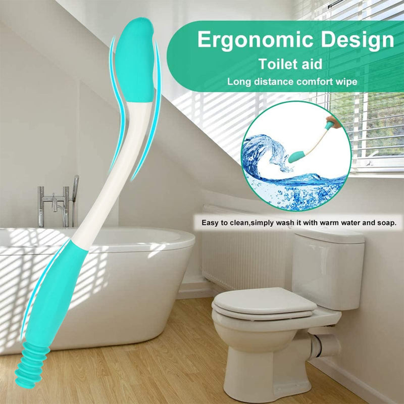 Self-Wiping Wipe Toilet aids, with Long Handle, Foldable Tissue Grip Comfort, Button Design, for The Elderly, Pregnant Women - BeesActive Australia