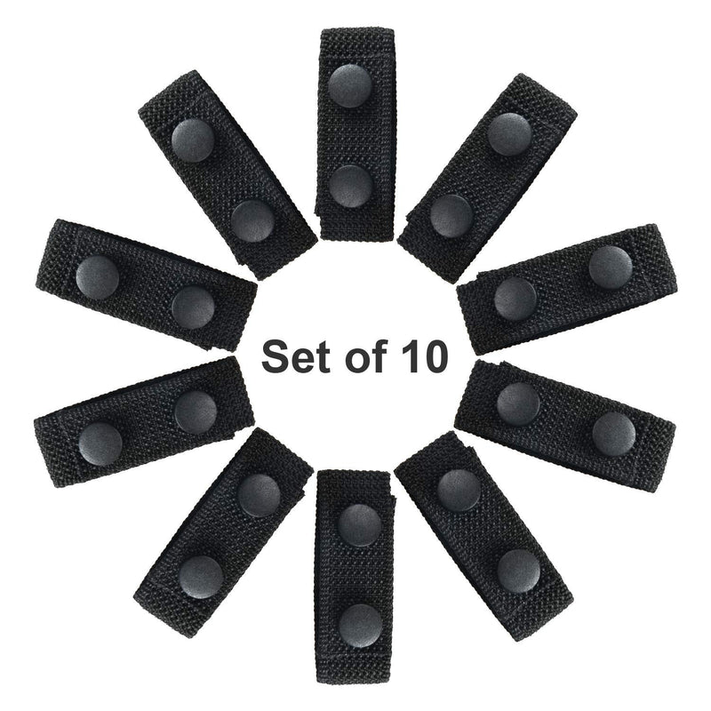 SANNIX 10pcs Duty Belt Keeper Nylon Tactical Belt Keeper with Double Snaps for Security Police Belt Fixing - BeesActive Australia