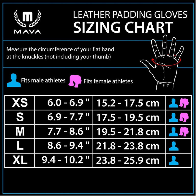Mava Sports Leather Padding Gloves Cross Training Gloves with Wrist Support for WODs,Gym Workout,Weightlifting & Fitness-Leather Padding, No Calluses-Suits Men & Women-Weight Lifting Red X-Large - BeesActive Australia