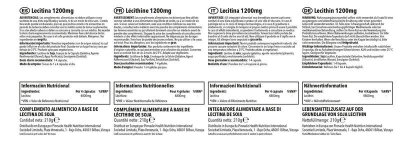 Soy Lecithin Capsules 1200mg | 120+120 (240) Capsules | Manufactured in The UK 240 Count (Pack of 1) - BeesActive Australia