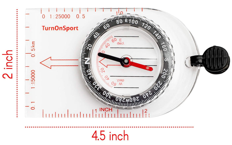 Boy Scout Compass Hiking Backpack - Orienteering Compass Kids Camping Kit - Kids Compass Navigation Map Reading - Small Survival Compass - Waterproof Hiking Compass Lightweight - Mini Camping Compass - BeesActive Australia