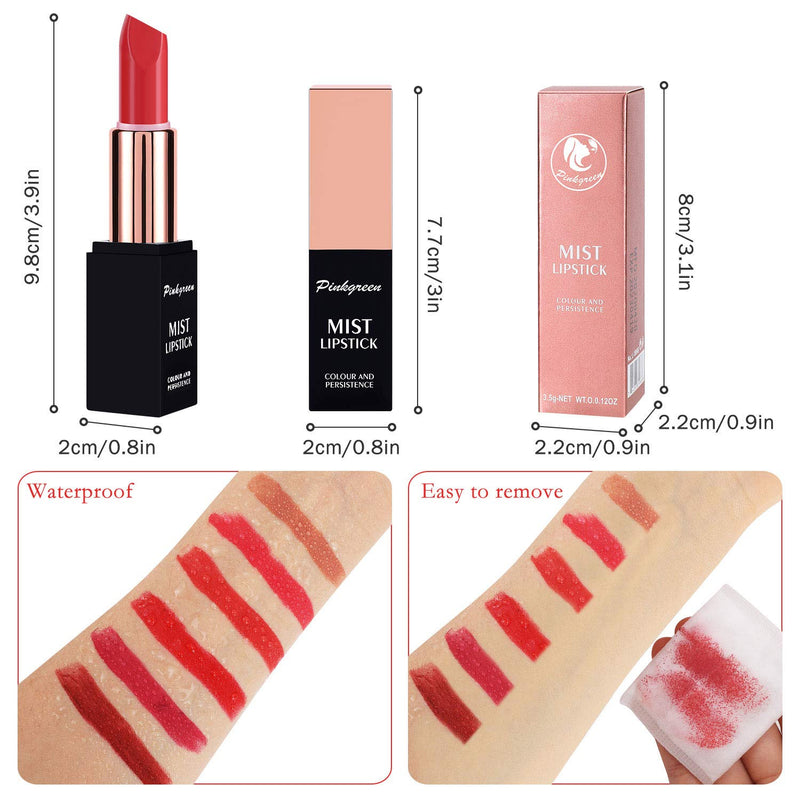 PINKGREEN Color Matte Lipstick, Waterproof Long Lasting Formula, Lip Makeup, Cruelty Free, Creamy Finish, Smart Shades, Safest Ingredients, Natural Smooth Lipsticks, Highly Pigmented(#1) #01 Nude - BeesActive Australia