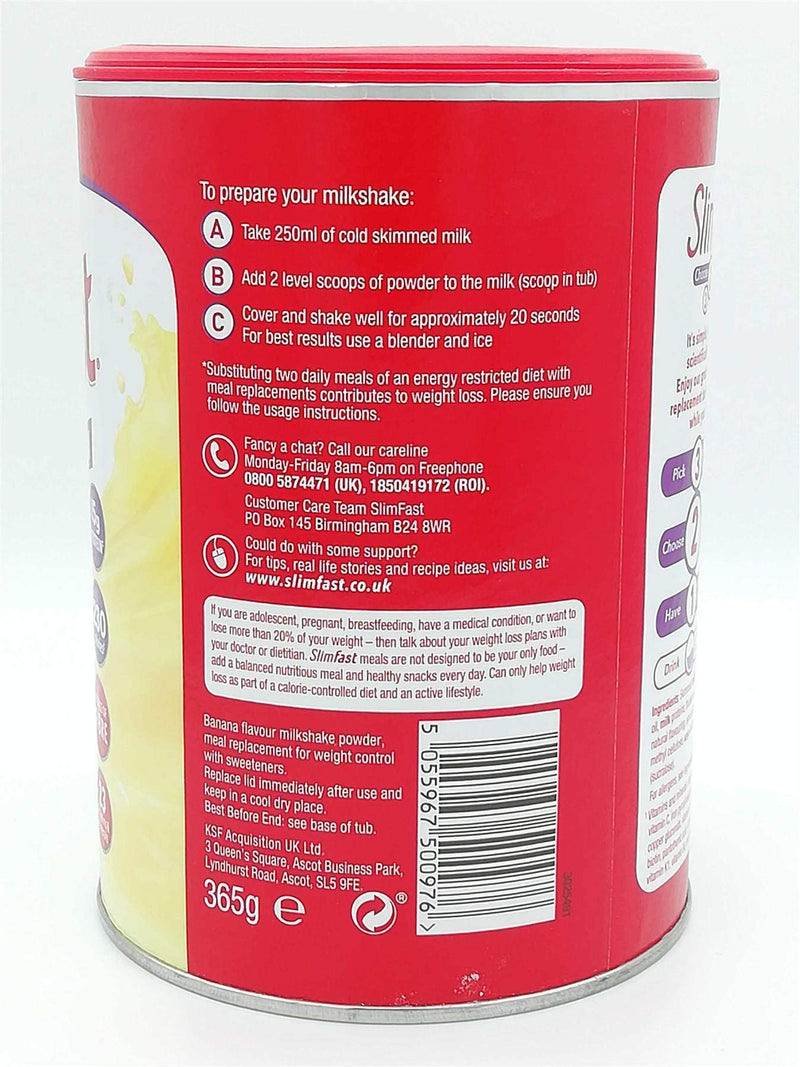 SlimFast High Protein Meal Replacement Shake Summer Banana 365g – Take Advantage of The Slim Fast Magic to Lose Weight, Feel Energised and in Control of Your Life - BeesActive Australia