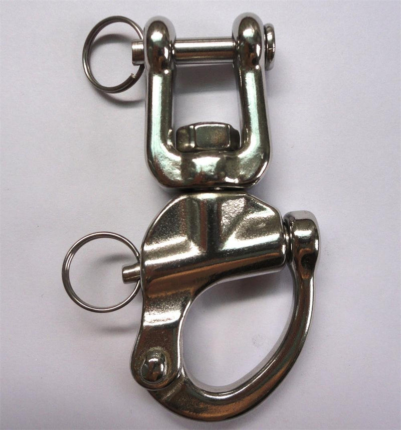 [AUSTRALIA] - Jaw Swivel Eye Shackle Marine Grade Stainless Steel 316-3-1/2"(87mm) (3-1/2") 