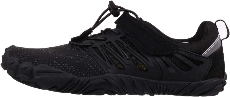 Joomra Women's Minimalist Trail Running Barefoot Shoes | Wide Toe Box | Zero Drop 8.5 All Black - BeesActive Australia