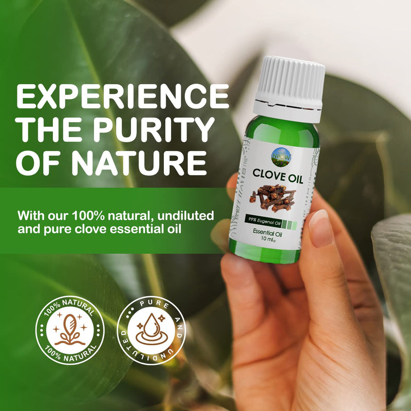 NPOW Clove Oil, Clove Essential Oil, Clove Oil for Toothache Pain Relief, Clove Oil for Hair Growth, Oil of Cloves for Toothache, Essential Oil for Oral Discomfort - 30ml 30 ml (Pack of 1) - BeesActive Australia