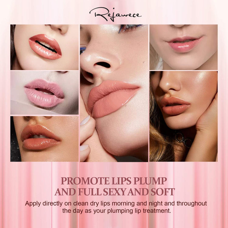 Lip Plumper Lip Gloss by Rejawece - Lip Plumping Balm Plumper Device Lipstick Treatment - Clear Lip Plump Gloss Lip Enhancer for Fuller & Hydrated Lips | Give Volume, Moisturize (Grape) Grape - BeesActive Australia