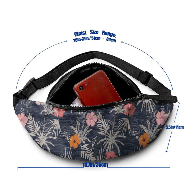 Leaves Fanny Pack For Men Women,With Adjustable Zipper Lightweight Strap Waist Pack For Casual Running Hiking Leaves - BeesActive Australia