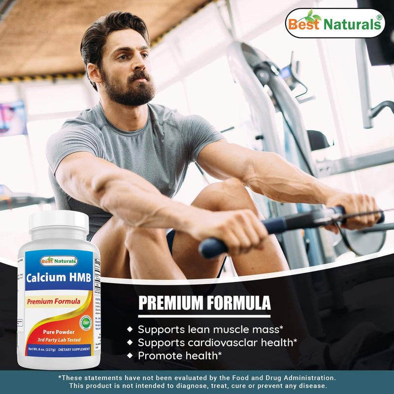 Best Naturals HMB (Beta-Hydroxy Beta-Methylbutyrate) Pure Powder 8 OZ 8 OZ (Pack of 1) - BeesActive Australia