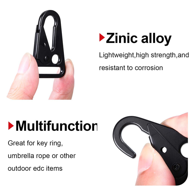 12 Pieces 1 Inch Enlarged Mouth Clip Sling Clasp Olecranon Hook for Keychain Snap Hooks Outdoor Bag - BeesActive Australia