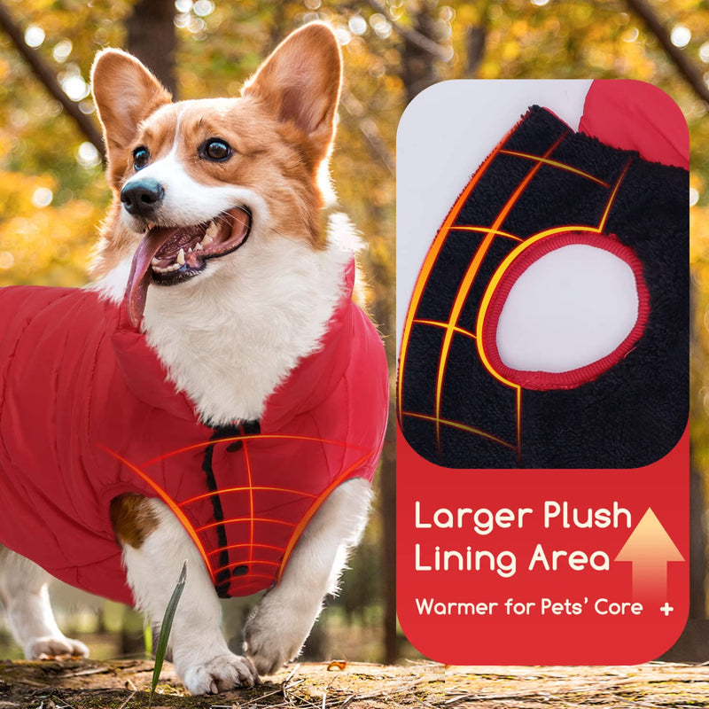 Dog Jacket, Nobleza Warm Cozy Vest Dog Winter Coat with Leash Hole, Waterproof Outdoor Pet Clothes Apparel for Puppy Small Medium Large Dog, Ideal for Cold, Wet, Windy and Snowy Weather Usage - BeesActive Australia