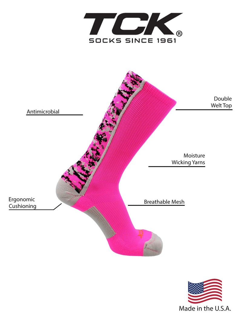 [AUSTRALIA] - TCK Digital Camo Crew Socks Neon Pink Medium 