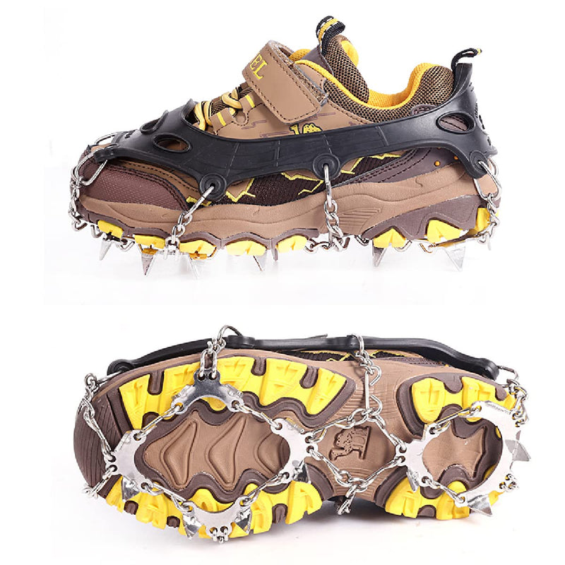 TRIWONDER Kids Crampons Ice Cleats Traction Snow Grips for Boots Shoes, Children 13 Stainless Steel Spikes for Hiking Fishing Walking Climbing Jogging Mountaineering Small - BeesActive Australia