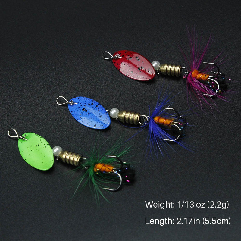 [AUSTRALIA] - Fishing Lures 10pcs Spinner Lures Baits with Tackle Box, Bass Trout Salmon Hard Metal Rooster Tail Fishing Lures Kit by FouceClaus 