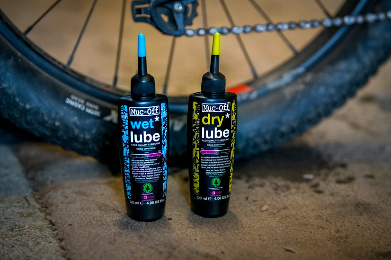 Muc Off Wet Chain Lube, 120 Milliliters - Biodegradable Bike Chain Lubricant, Suitable for All Types of Bike - Formulated for Wet Weather Conditions 50ml - BeesActive Australia