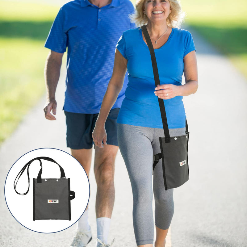 Healeved Urine Bag Cover Urinary Drainage Bag Holder with Adjustable Strap Catheter Leg Bag Holder for Women Men Black Grey - BeesActive Australia