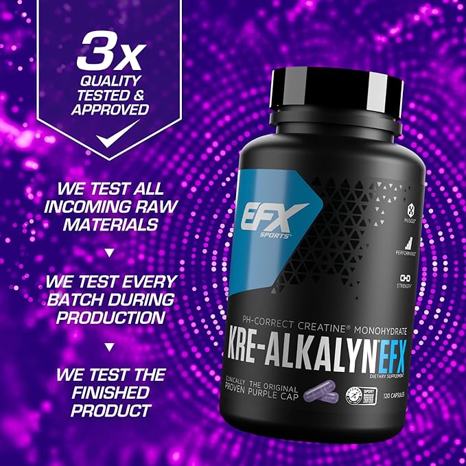 Crealkaline EFX (high purity creatine) 120 tablets - BeesActive Australia