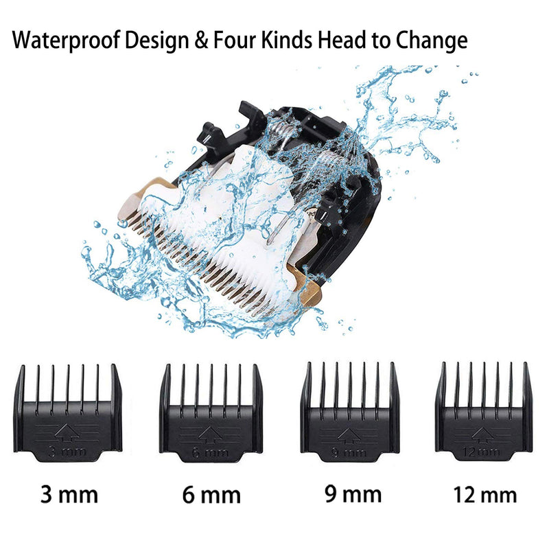 Dog Grooming Kit Clippers, Low Noise, Electric Quiet, Rechargeable, Cordless, Pet Hair Thick Coats Clippers Trimmers Set, Suitable for Dogs, Cats, and Other Pets Silver - BeesActive Australia