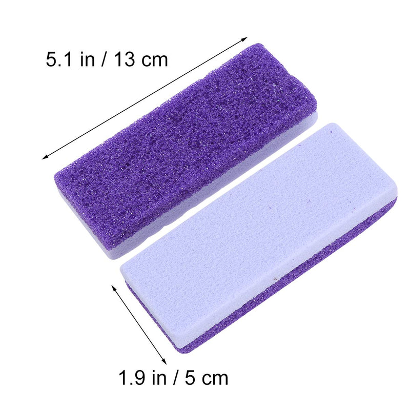 SUPVOX 2pcs 2 in 1 Callus Remover Pumice Stone for feet Hands Body (Purple) - BeesActive Australia